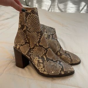 Steve Madden snakeskin booties